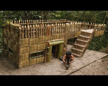 Building The Most Beautiful Survival House Villa By Bushman Skills