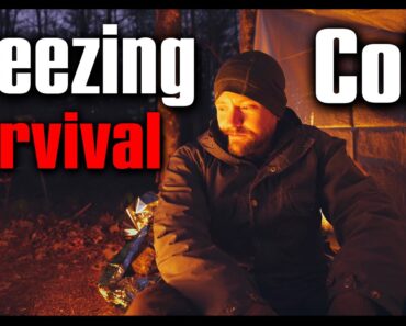 Real Survival with only an Emergency Tarp – Freezing Temps!