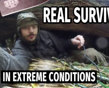 6 DAY SURVIVAL (knife & paracord Only) in RAINSTORM: Shelter & Fire Making