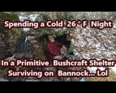 How to Survive a Freezing Winter Night in a Primitive Bushcraft Shelter
