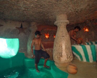 How To Build The Survival Temple Secret Underground House Water Slide To Swimming Pool