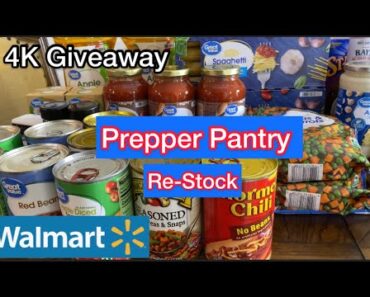 3 MONTH EMERGENCY FOOD | WALMART PREPPER PANTRY HAUL 4K GIVEAWAY no1#TommysHomesteadGarden