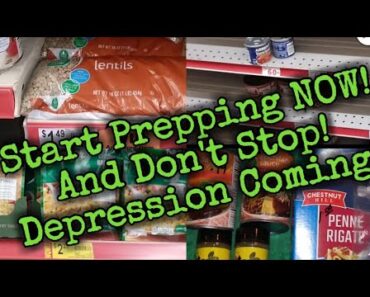 Start Prepping NOW! Prepper pantry weekly budget haul $25/great depression coming soon