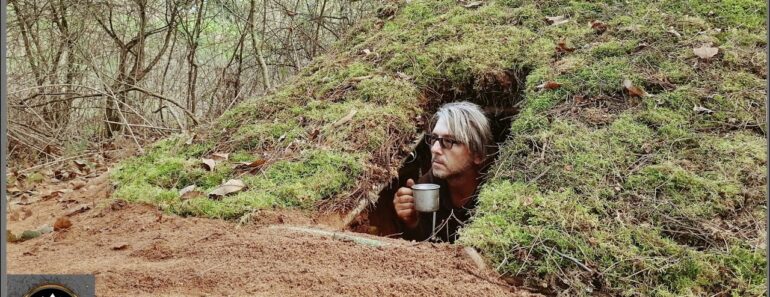 SURVIVAL VIKING HUD BUSHCRAFT SHELTER FIRE INSIDE COOKING ALONE IN THE WOODS