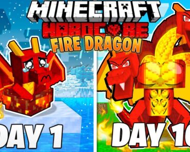 I Survived 100 Days as a FIRE DRAGON in HARDCORE Minecraft!