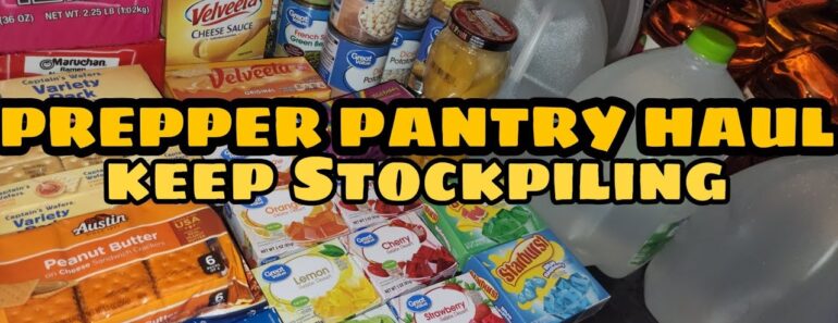 STOCKPILE FOOD | Prepper Pantry Stock Up Haul! STACK IT TO THE RAFTERS!!