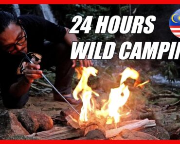 24 Hours Wild Camping Malaysia Rainforest | Air Terjun | Sungai | Bushcraft | Campfire | Part 1/2
