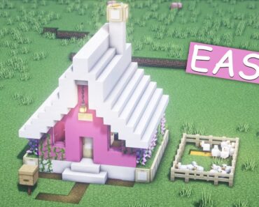 Minecraft: How to Build a Modern House Tutorial (chicken garden) #471