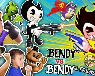 BENDY & THE INK MACHINE vs. HELLO NEIGHBOR, FGTEEV, AMAZING FROG, TATTLETAIL & FNAF Garry's Mod