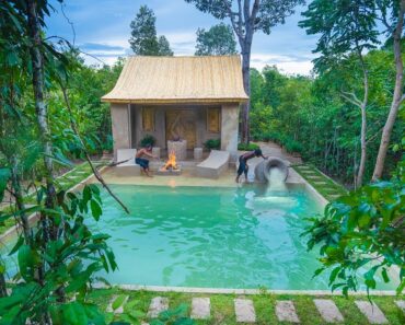 How To Build The Most Beautiful Swimming Pool Around Jungle Bamboo Villa