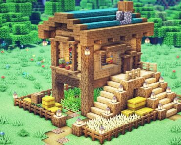 Minecraft: How To Build a Small Wooden Survival Farm House