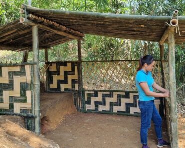 How to build a wood stove – complete bamboo House in the forest & surivival. Chúc thị hồng. Ep.13
