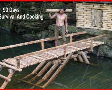 I Spend 90 Days To Building, Cooking And Survival On The Cliff