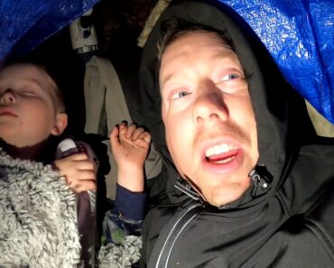 $25 Walmart Survival Challenge – Winter Camping in Rain (3yr old chose half the gear!)