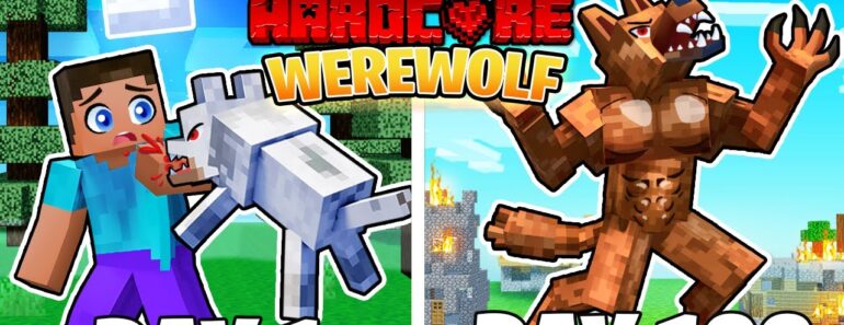 I Survived 100 DAYS as a WEREWOLF in HARDCORE Minecraft!