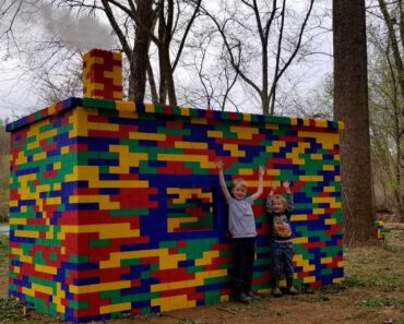 Lego Fishing Cabin – Building & Camping in Lego Fort- Survival Shelter Challenge