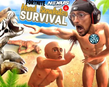 HAND SIMULATOR: Living with TIGERS! (FGTeeV Boys Survival or Not #2) + FORTNITE Iron Man Ch 2 S4