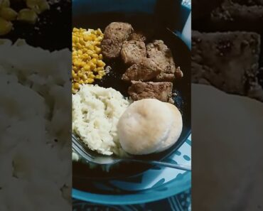 Prepper's Dinner/Grilled pork chop tips w Season Corn, Rice& Rolls!!!
