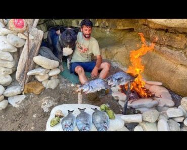 3 DAYS solo survival (NO FOOD, NO WATER, NO SHELTER) Catch and Cook – Fishing – Bushcraft Camping