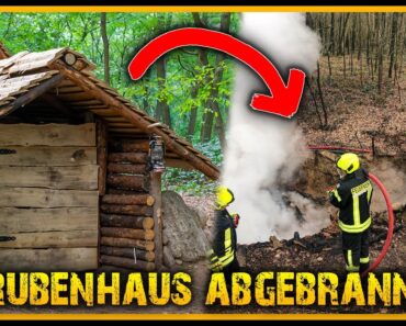 Grubenhaus abgebrannt – Brandstiftung im Wald – Polizei ermittelt – Bushcraft Survival Outdoor