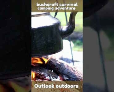 Camp kettle on fire || Make something in forest  #adventure #survival #camping #outdoors #bushcraft
